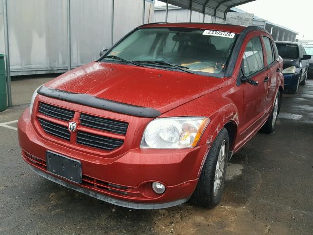 1B3HB48B97D381412 - 2007 DODGE CALIBER SX RED photo 2