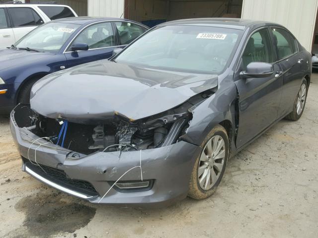 1HGCR2F86DA094821 - 2013 HONDA ACCORD EXL GRAY photo 2