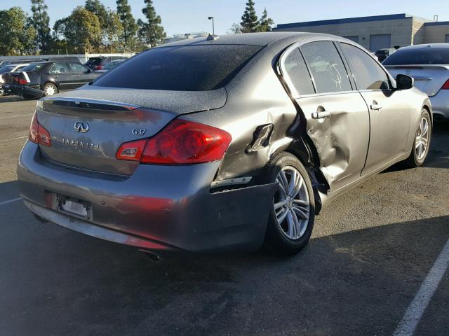 JN1CV6AP0BM509663 - 2011 INFINITI G37 BASE GRAY photo 4