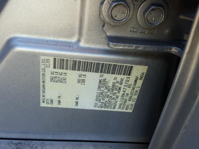 1N4AL21E89N473703 - 2009 NISSAN ALTIMA 2.5 SILVER photo 10