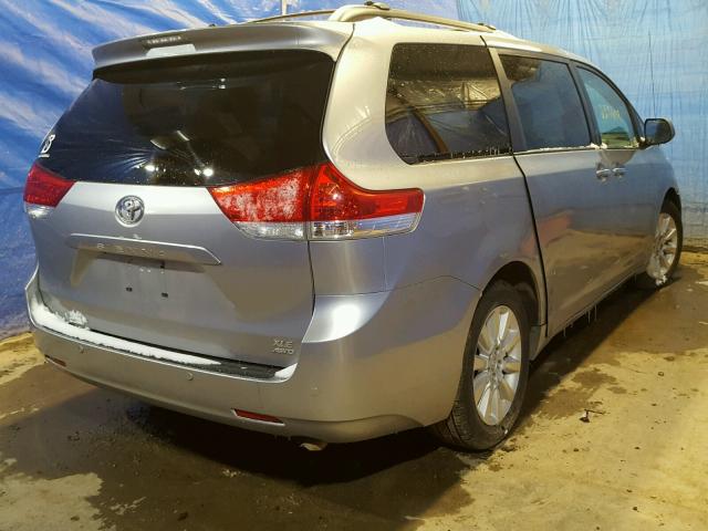 5TDDK3DCXDS066415 - 2013 TOYOTA SIENNA XLE SILVER photo 4