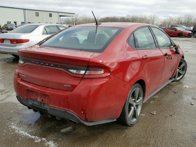 1C3CDFEB1FD311151 - 2015 DODGE DART GT RED photo 4