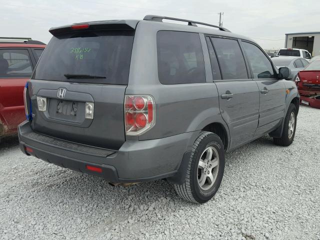 5FNYF28467B022455 - 2007 HONDA PILOT EX GRAY photo 4