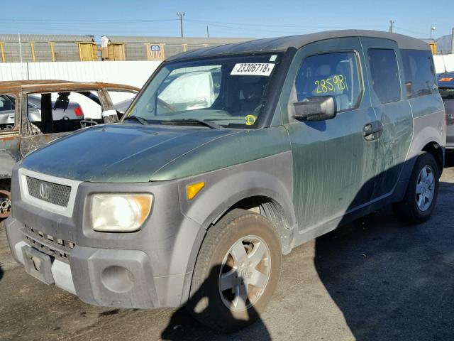 5J6YH285X4L014882 - 2004 HONDA ELEMENT EX GREEN photo 2