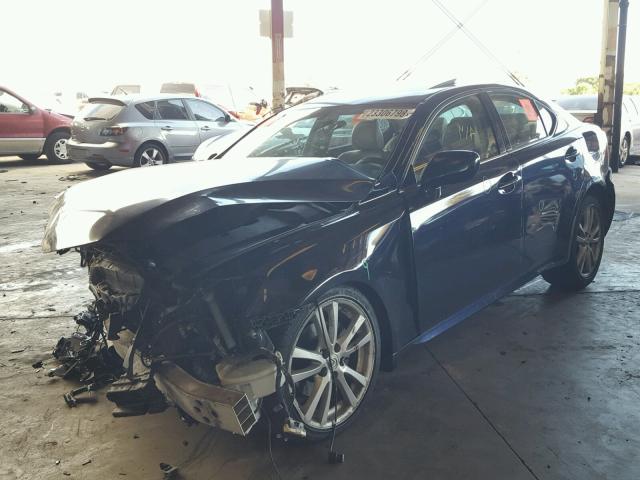 JTHBK262772030777 - 2007 LEXUS IS 250 BLUE photo 2