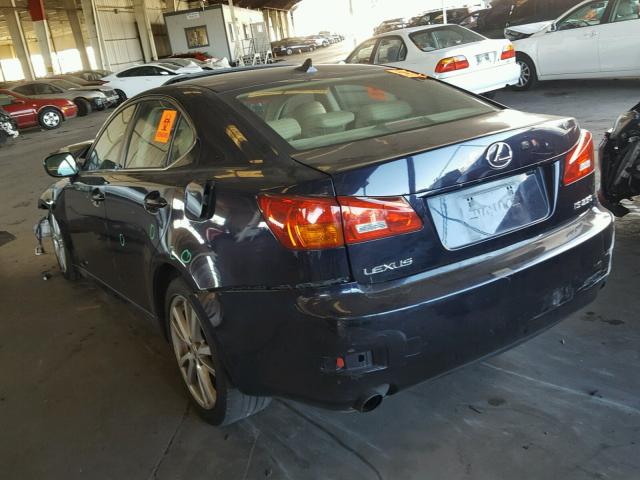 JTHBK262772030777 - 2007 LEXUS IS 250 BLUE photo 3