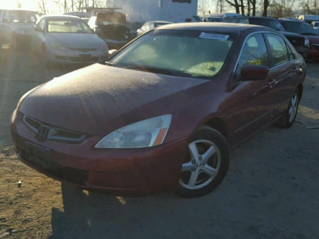 1HGCM56845A091515 - 2005 HONDA ACCORD EX RED photo 2