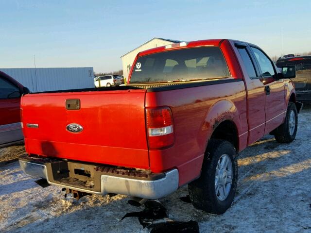 1FTPX14596FB12579 - 2006 FORD F150 RED photo 4