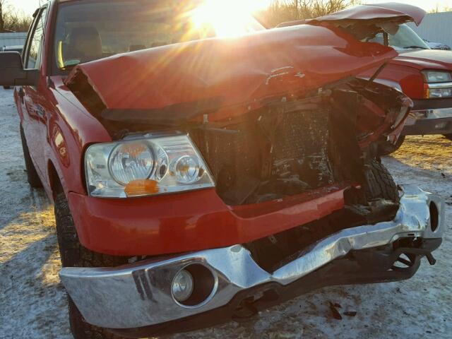 1FTPX14596FB12579 - 2006 FORD F150 RED photo 9