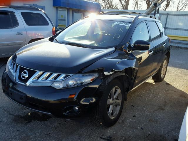 JN8AZ1MW3AW112812 - 2010 NISSAN MURANO S BLACK photo 2