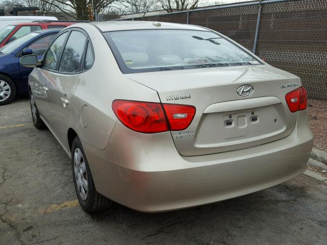 KMHDU46D87U147575 - 2007 HYUNDAI ELANTRA GL GOLD photo 3