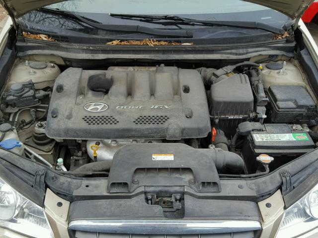 KMHDU46D87U147575 - 2007 HYUNDAI ELANTRA GL GOLD photo 7