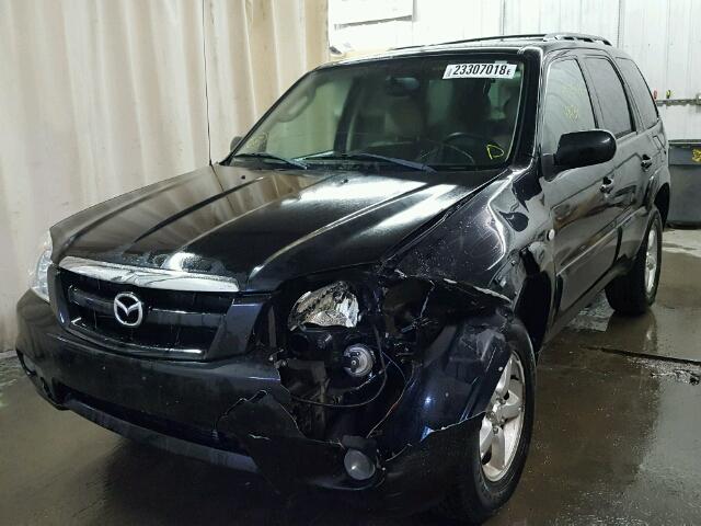 4F2YZ92Z06KM32657 - 2006 MAZDA TRIBUTE I BLACK photo 2