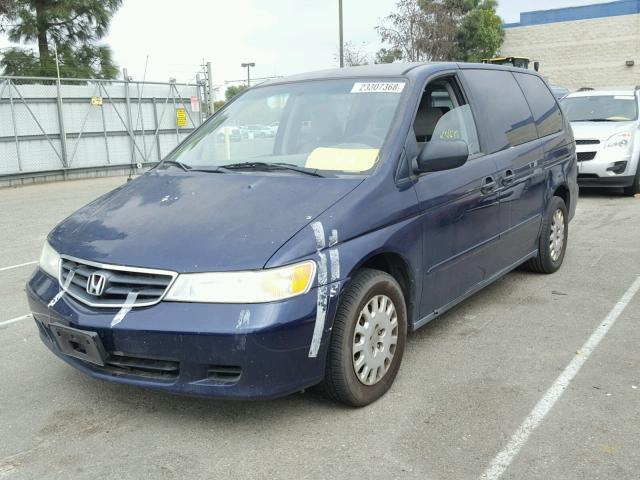 5FNRL18574B140137 - 2004 HONDA ODYSSEY LX BLUE photo 2