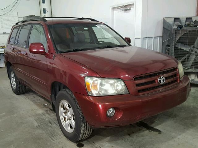 JTEGD21A370170896 - 2007 TOYOTA HIGHLANDER MAROON photo 1