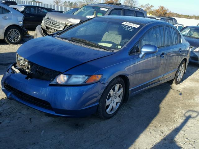 2HGFA15598H526024 - 2008 HONDA CIVIC LX BLUE photo 2