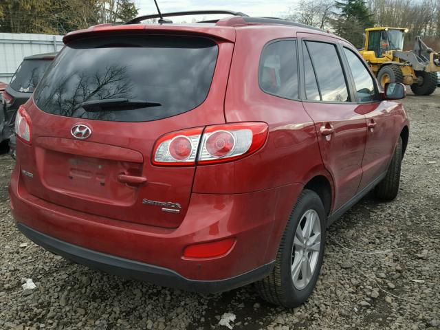 5NMSHDAG0AH348435 - 2010 HYUNDAI SANTA FE S RED photo 4