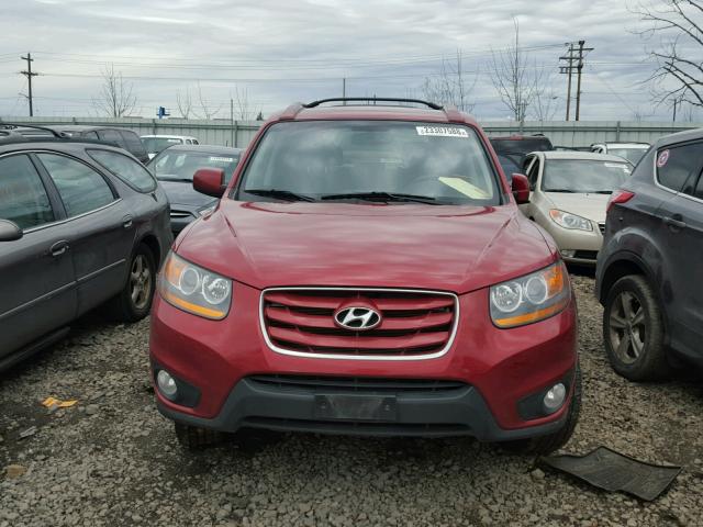 5NMSHDAG0AH348435 - 2010 HYUNDAI SANTA FE S RED photo 9