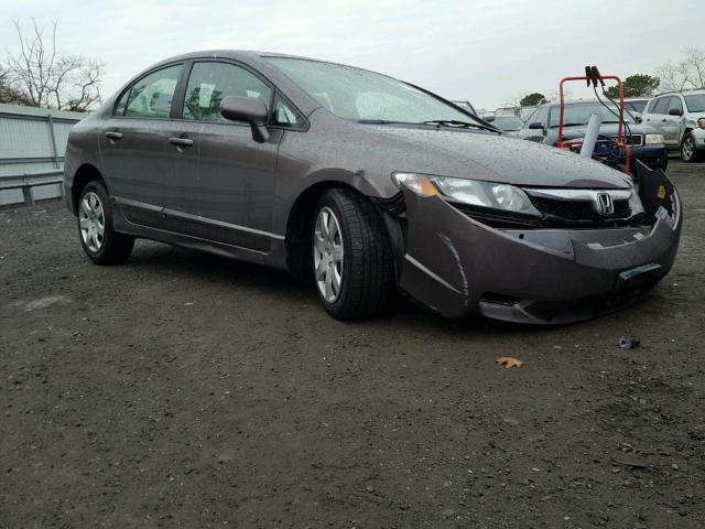 2HGFA16519H535686 - 2009 HONDA CIVIC LX BROWN photo 1