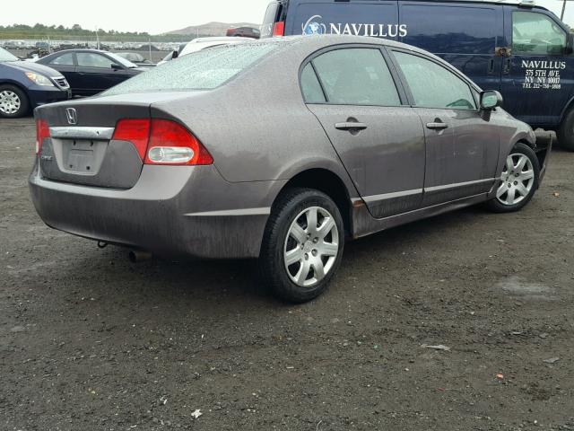 2HGFA16519H535686 - 2009 HONDA CIVIC LX BROWN photo 4