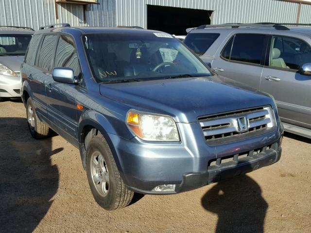 5FNYF28516B017753 - 2006 HONDA PILOT EX BLUE photo 1