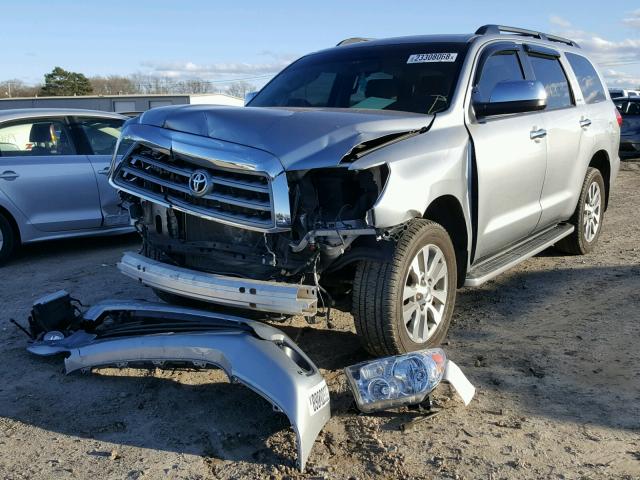 5TDJW5G16GS145663 - 2016 TOYOTA SEQUOIA LI SILVER photo 2