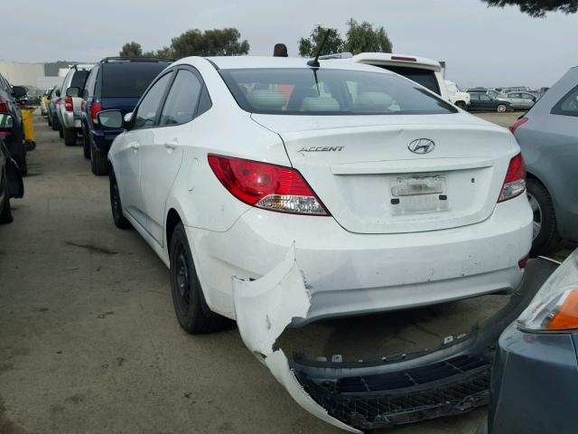 KMHCT4AEXCU221135 - 2012 HYUNDAI ACCENT GLS WHITE photo 3