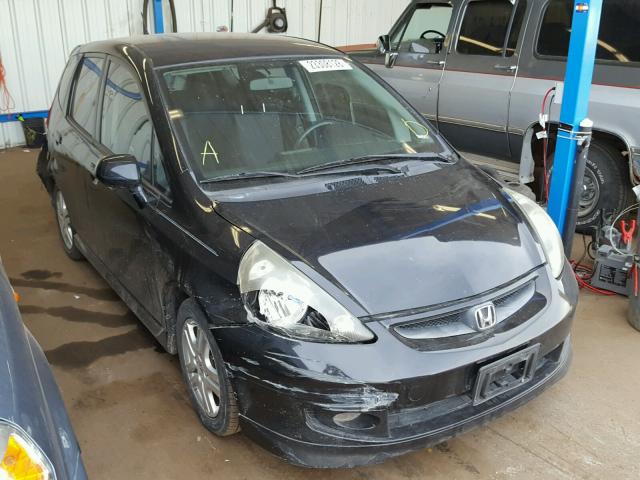 JHMGD38658S028243 - 2008 HONDA FIT SPORT BLACK photo 1