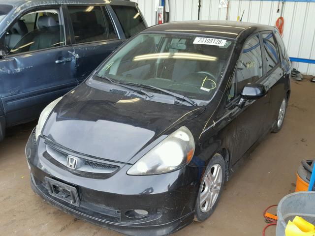 JHMGD38658S028243 - 2008 HONDA FIT SPORT BLACK photo 2