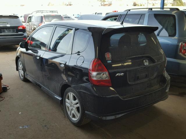 JHMGD38658S028243 - 2008 HONDA FIT SPORT BLACK photo 3