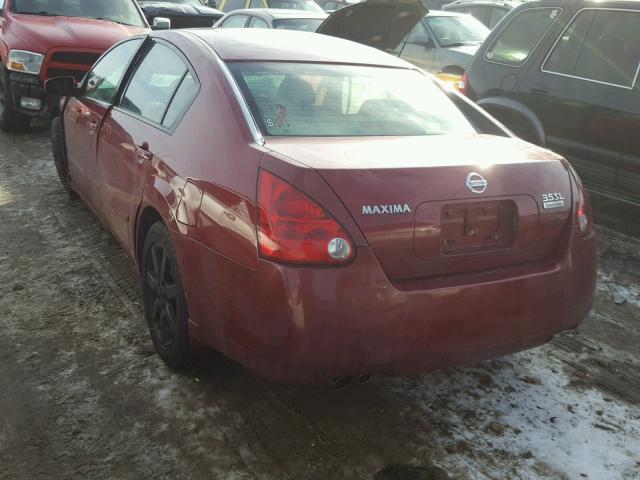 1N4BA41E15C867829 - 2005 NISSAN MAXIMA SE RED photo 3