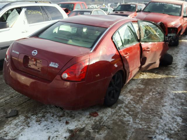 1N4BA41E15C867829 - 2005 NISSAN MAXIMA SE RED photo 4