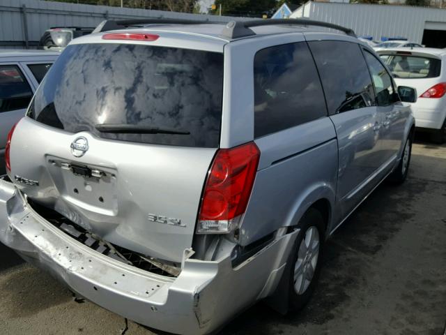 5N1BV28U94N320743 - 2004 NISSAN QUEST S BROWN photo 4