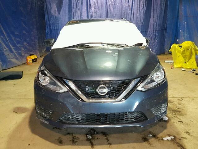 3N1AB7AP6HL673346 - 2017 NISSAN SENTRA S BLUE photo 9