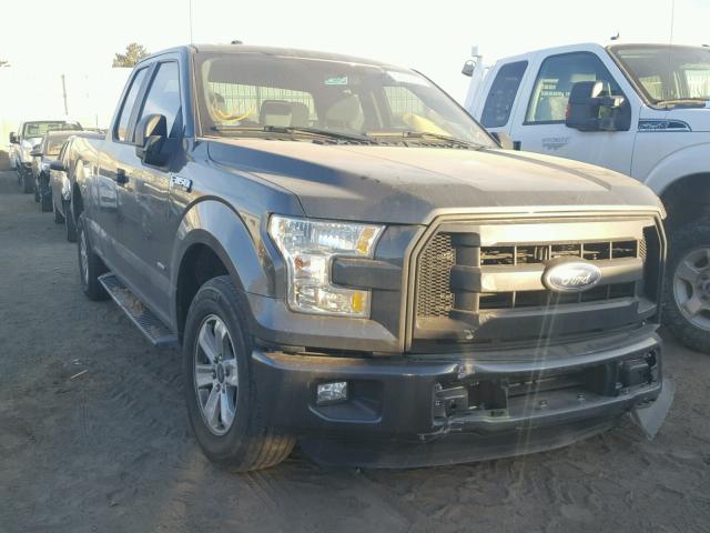 1FTEX1CP4FKF04855 - 2015 FORD F150 SUPER GRAY photo 1