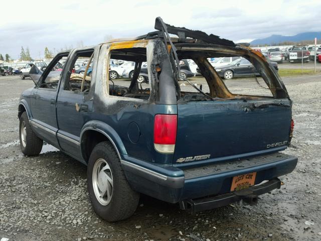 1GNDT13W4T2222071 - 1996 CHEVROLET BLAZER GREEN photo 3