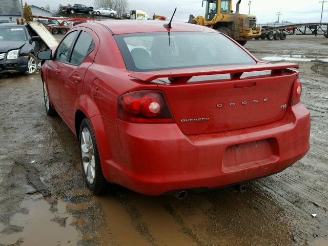 1C3CDZBG8DN562712 - 2013 DODGE AVENGER R/ RED photo 3