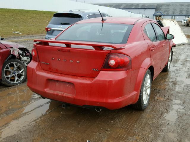 1C3CDZBG8DN562712 - 2013 DODGE AVENGER R/ RED photo 4