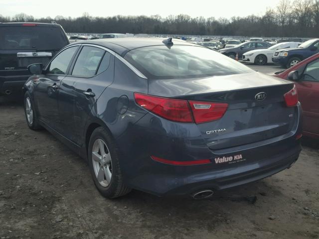 KNAGM4A70F5611581 - 2015 KIA OPTIMA LX BLUE photo 3