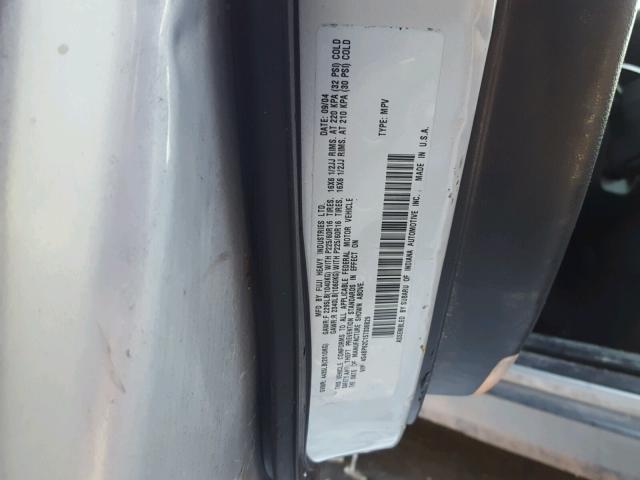 4S4BP62C157336829 - 2005 SUBARU LEGACY OUT SILVER photo 10