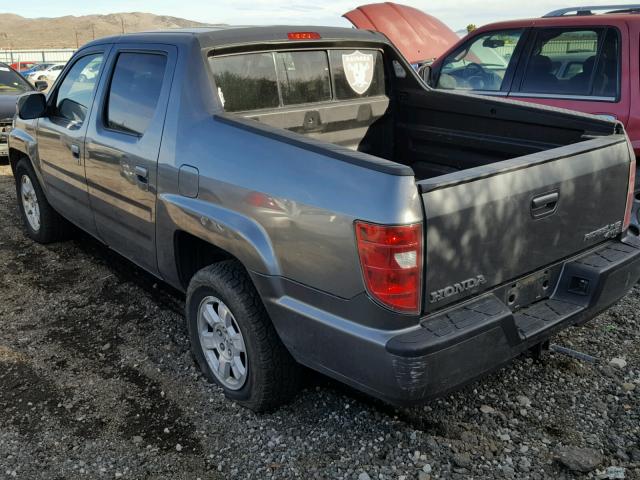 5FPYK16419B102510 - 2009 HONDA RIDGELINE BLUE photo 3