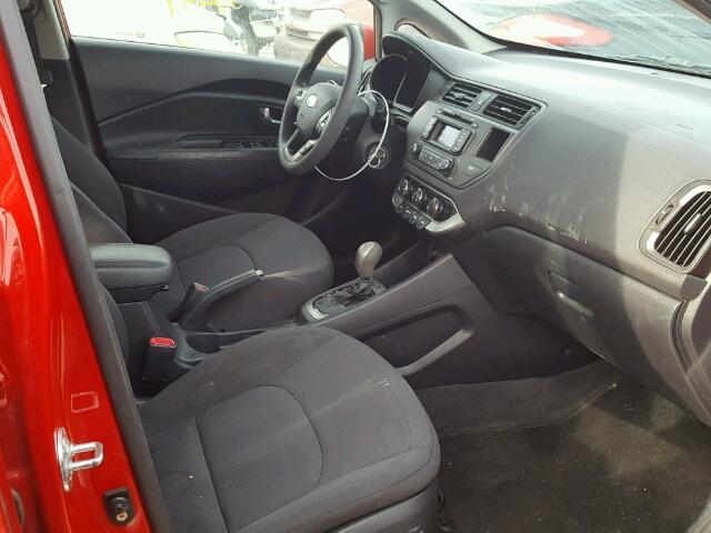 KNADN5A35C6054921 - 2012 KIA RIO EX RED photo 5