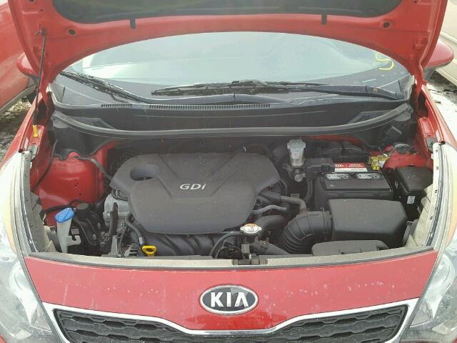 KNADN5A35C6054921 - 2012 KIA RIO EX RED photo 7