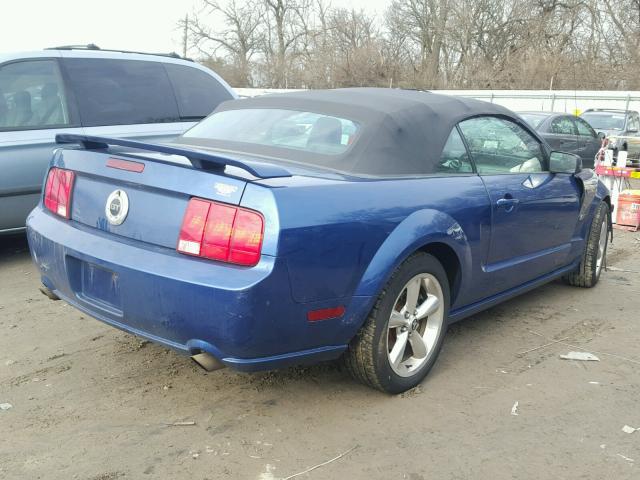 1ZVHT85H175223388 - 2007 FORD MUSTANG GT BLUE photo 4