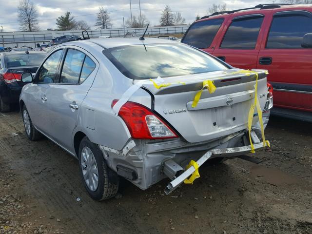 3N1CN7AP8EL824439 - 2014 NISSAN VERSA S SILVER photo 3