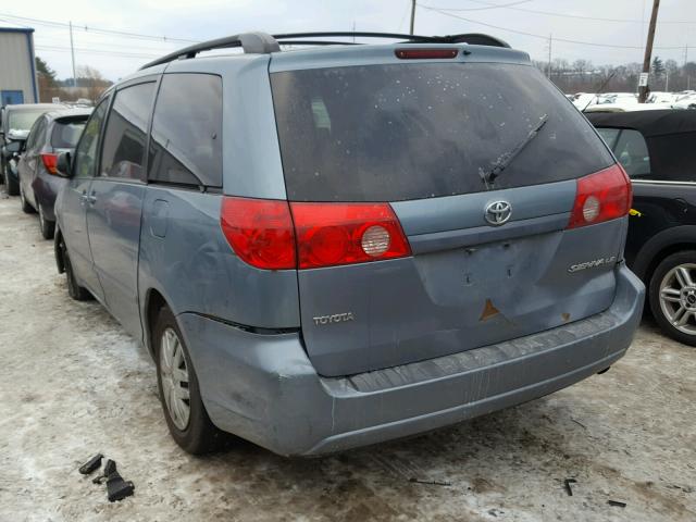 5TDZK23C38S118376 - 2008 TOYOTA SIENNA CE BLUE photo 3