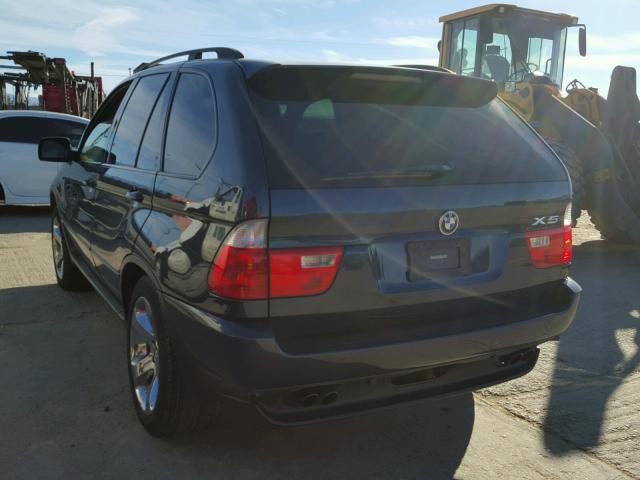 5UXFB53515LV13626 - 2005 BMW X5 4.4I BLUE photo 3