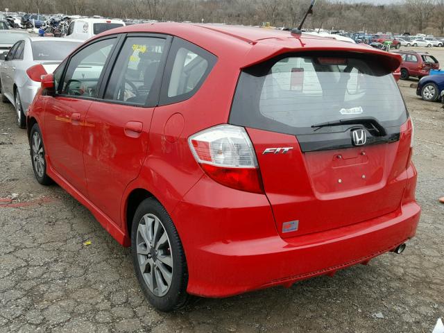 JHMGE8G5XDC008321 - 2013 HONDA FIT SPORT RED photo 3