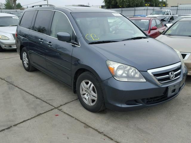 5FNRL38605B029189 - 2005 HONDA ODYSSEY EX BLUE photo 1