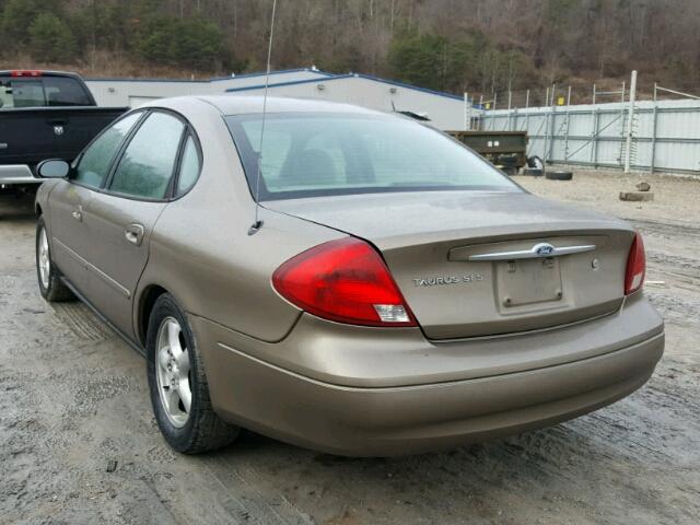 1FAFP55262A269118 - 2002 FORD TAURUS SES GOLD photo 3